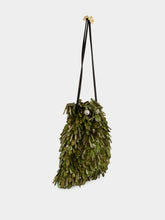La DoubleJ Green Embroidered Pochette Dustbag