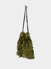 La DoubleJ Green Embroidered Pochette Dustbag