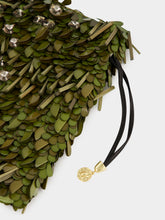 La DoubleJ Green Embroidered Pochette Dustbag