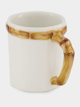 Les Ottomans White Bamboo Ceramic Mug