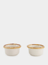 Les Ottomans Bamboo Rim Ceramic Starter Plates