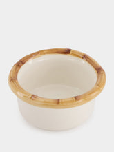 Les Ottomans Bamboo Rim Ceramic Starter Plates