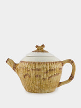 Les Ottomans Bamboo Ceramic Tea Pot