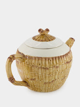 Les Ottomans Bamboo Ceramic Tea Pot