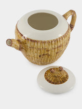 Les Ottomans Bamboo Ceramic Tea Pot