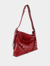 Givenchy Dark Red Medium Voyou Python Shoulder Bag