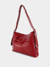 Givenchy Dark Red Medium Voyou Python Shoulder Bag