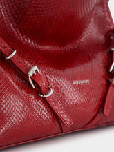 Givenchy Dark Red Medium Voyou Python Shoulder Bag