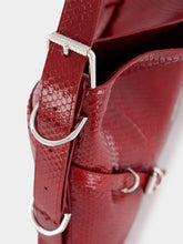 Givenchy Dark Red Medium Voyou Python Shoulder Bag