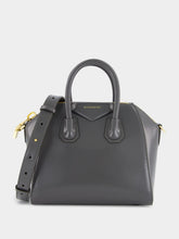 Givenchy Charcoal Mini Antigona Bag in Box Leather