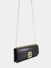 Givenchy Black 4G Liquid Box Leather Clutch