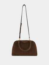 Givenchy Ebony Brown Antigona East-West Suede Bowling Bag