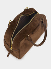 Givenchy Ebony Brown Antigona East-West Suede Bowling Bag