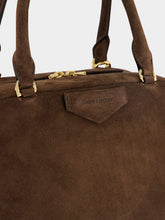 Givenchy Ebony Brown Antigona East-West Suede Bowling Bag
