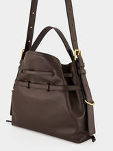 Givenchy Chocolate Small Voyou Bucket Bag in Shiny Leather