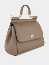 Dolce & Gabbana Beige Large Sicily Calfskin Handbag