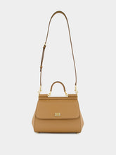 Dolce & Gabbana Brown Large Dauphine Leather Sicily Bag