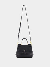 Dolce & Gabbana Black Medium Python Sicily Bag