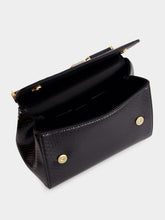 Dolce & Gabbana Black Medium Python Sicily Bag