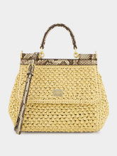 Dolce & Gabbana Medium Raffia Crochet Sicily Shoulder Bag