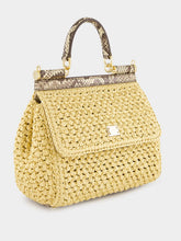 Dolce & Gabbana Medium Raffia Crochet Sicily Shoulder Bag