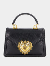 Dolce & Gabbana Python Skin Small Black Devotion Bag