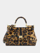 Dolce & Gabbana Leopard Print Small Sicily Handbag