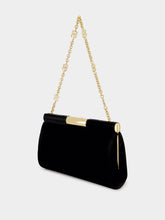 Dolce & Gabbana Black Medium Marlene Velvet Shoulder Bag