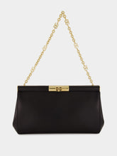 Black Large Marlene Leather Shoulder Bag