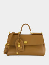 Dolce & Gabbana My Sicily Caramel Brown Leather Handbag