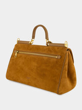 Dolce & Gabbana Camel Medium My Sicily Suede Handbag