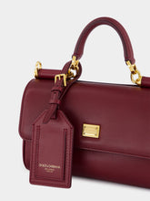 Dolce & Gabbana Bordeaux My Sicily Mini Calfskin Handbag