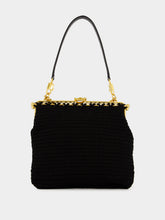 Dolce & Gabbana Black Dina Crochet Shoulder Bag