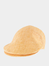 Borsalino Ochre Herringbone Linen Eight Panel Cap