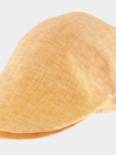 Borsalino Ochre Herringbone Linen Eight Panel Cap