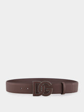 Brown Deerskin-Print Calfskin Belt | PDP - Fashion Clinic