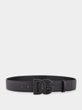 Dolce & Gabbana Black Deerskin-Print Calfskin Belt