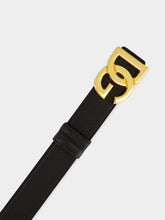 Dolce & Gabbana Black Calf Leather DG Belt