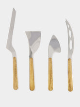 Neva Set of 4 Cheese Knives with Pine Handles