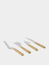 Neva Set of 4 Cheese Knives with Pine Handles