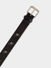 Lemaire Marguerite Black Studded Leather Belt