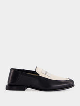 Givenchy Black and Natural Leather Label Loafers