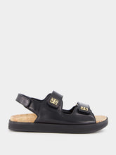 Givenchy Black Leather 4G Sandals