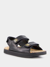 Givenchy Black Leather 4G Sandals