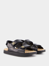Givenchy Black Leather 4G Sandals