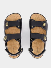Givenchy Black Leather 4G Sandals