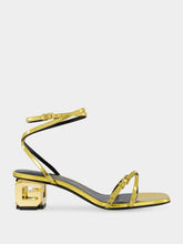 Givenchy G Cube Strap Sandals in Gold