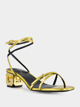 Givenchy G Cube Strap Sandals in Gold