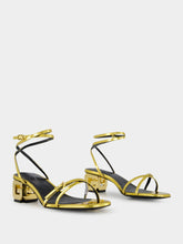 Givenchy G Cube Strap Sandals in Gold