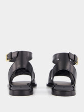 Givenchy Black Logo Detailed Leather Sandals